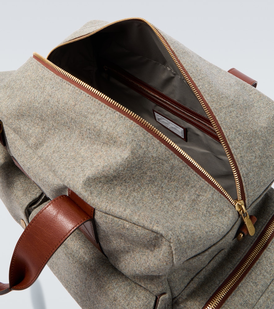  Brunello Cucinelli Brunello Cucinelli Leather-trimmed Duffel Bag 