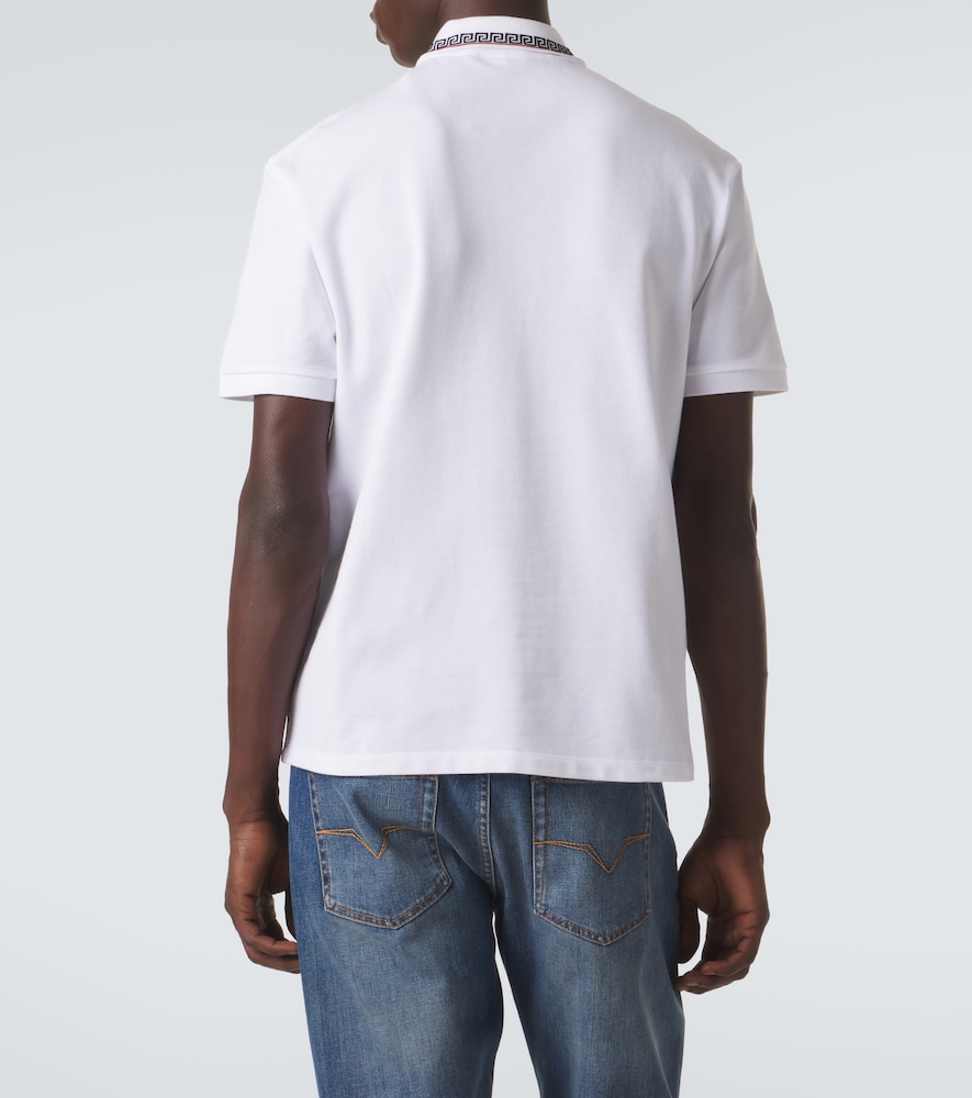  Versace Versace Polo Greca De Piqué De Algodón 