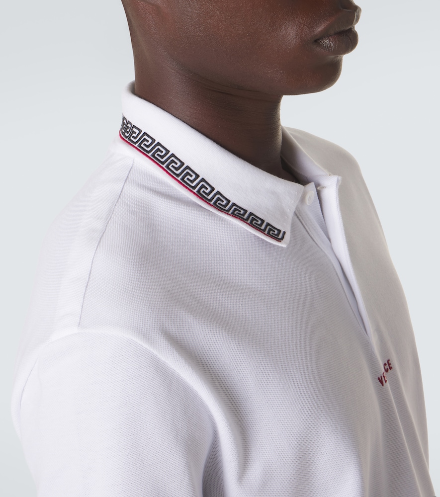 Greca Cotton Piqué Polo Shirt