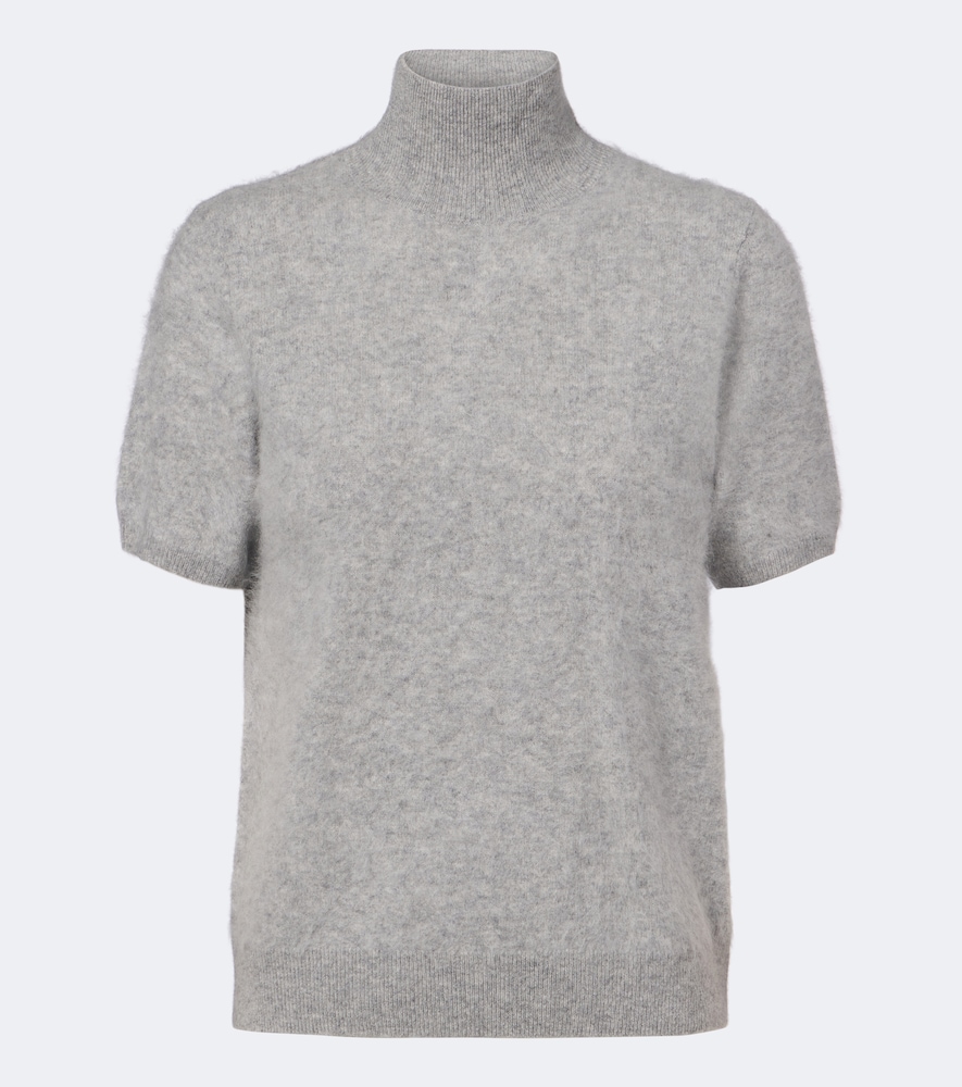 S Max Mara Wool Turtleneck Sweater In Grey