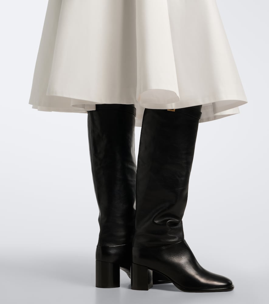 Leather Knee-High Boots