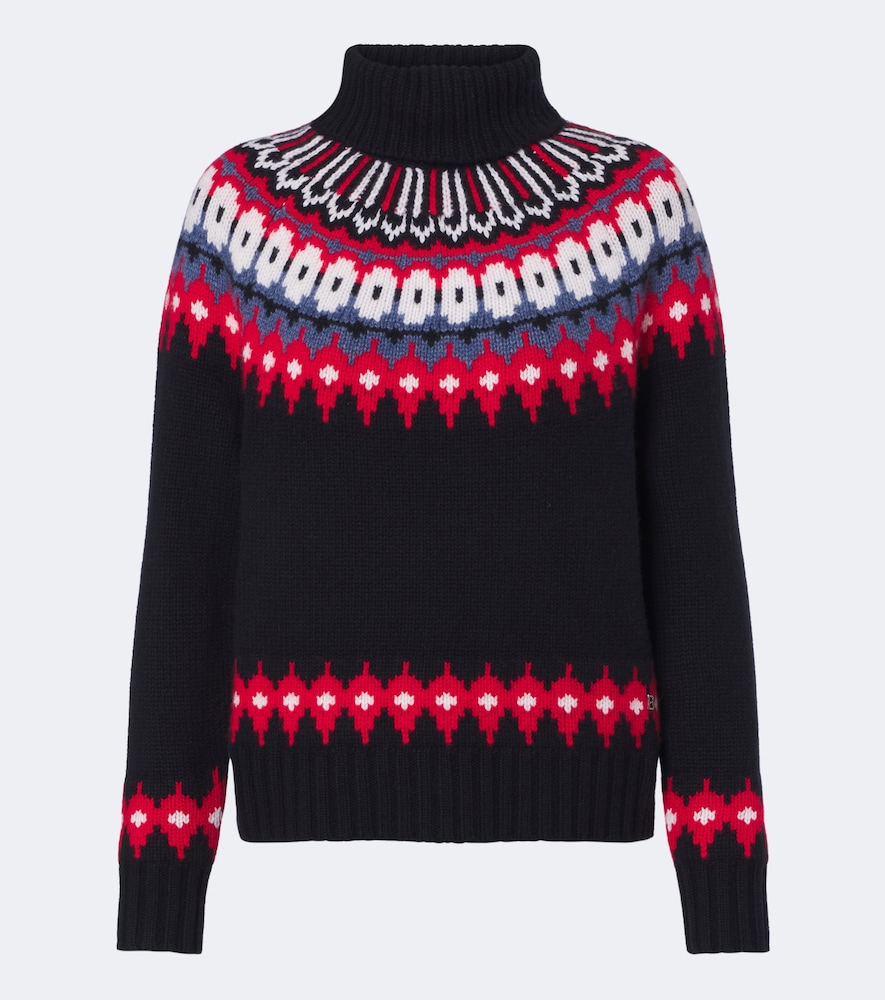 Ingrid Jacquard Cashmere Turtleneck Sweater