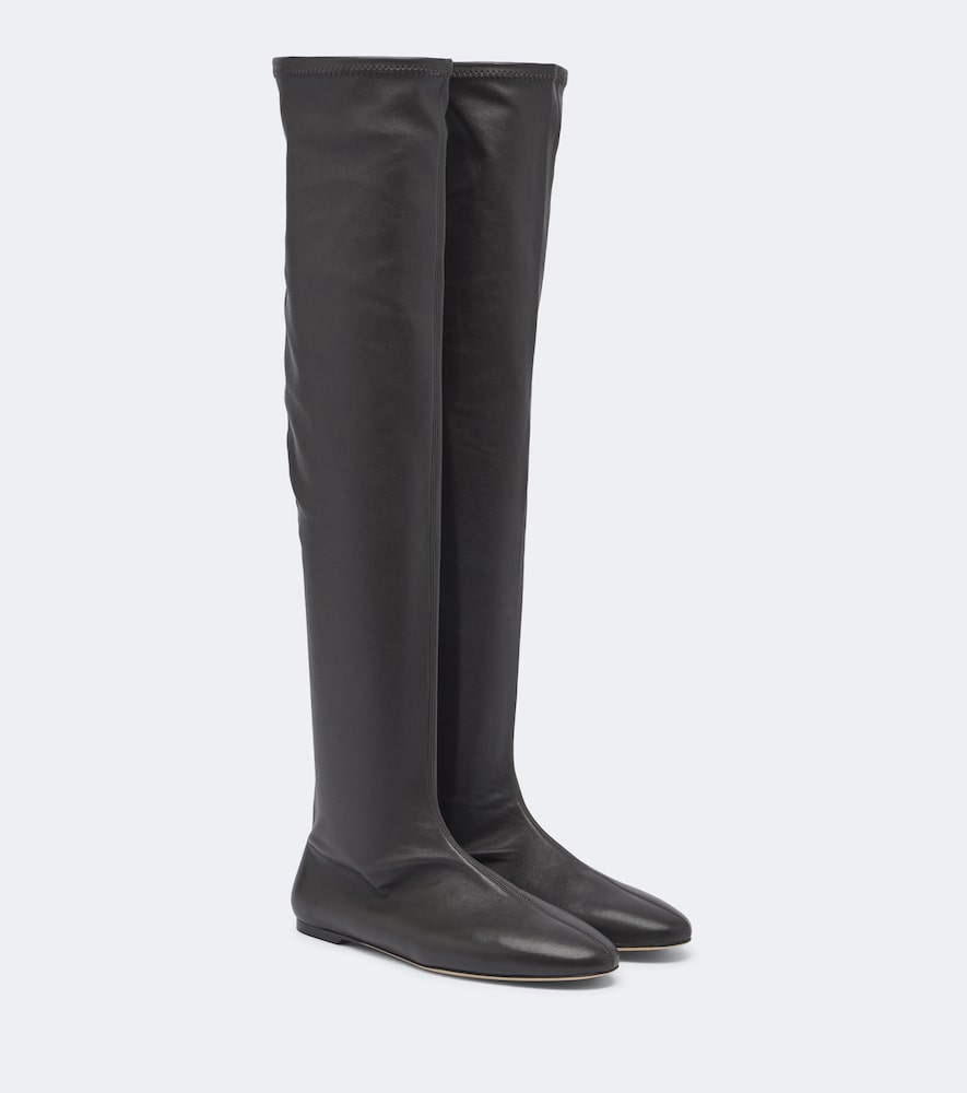 Overknee-Stiefel aus Leder