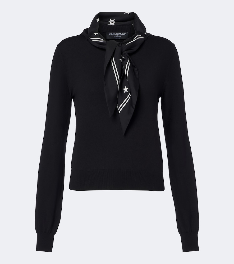 Pullover in misto lana e seta