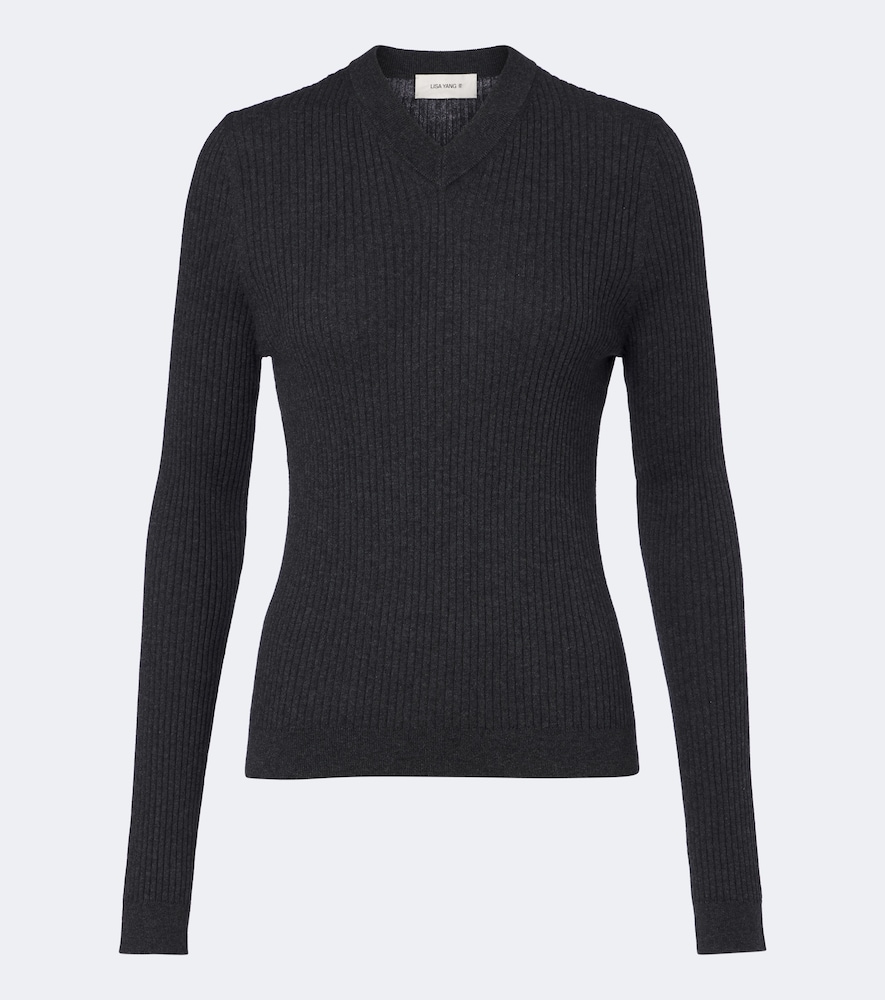 Lisa Yang Marguerite Cotton And Cashmere Sweater In Black