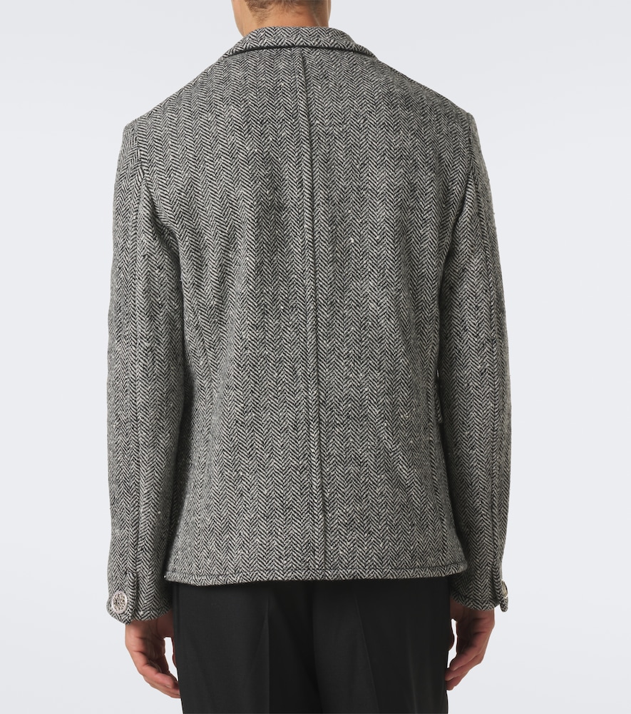 Herringbone Wool-Blend Blazer