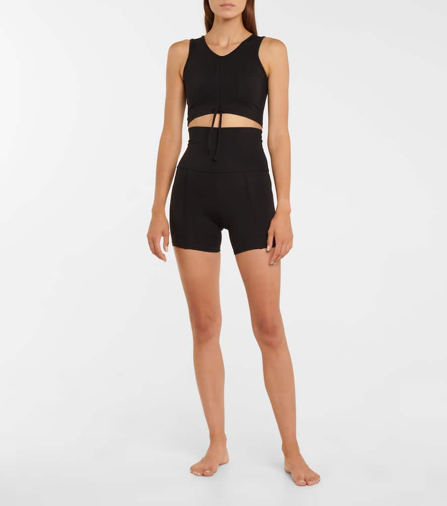 Shop Live The Process Geometric Shorts In Black