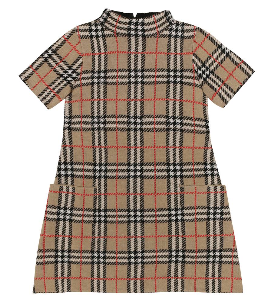 Click to view more detailed imagery on our partner's website Burberry Girls' Denise Vintage Check Wool Dress - Little Kid, Big Kid In Beige