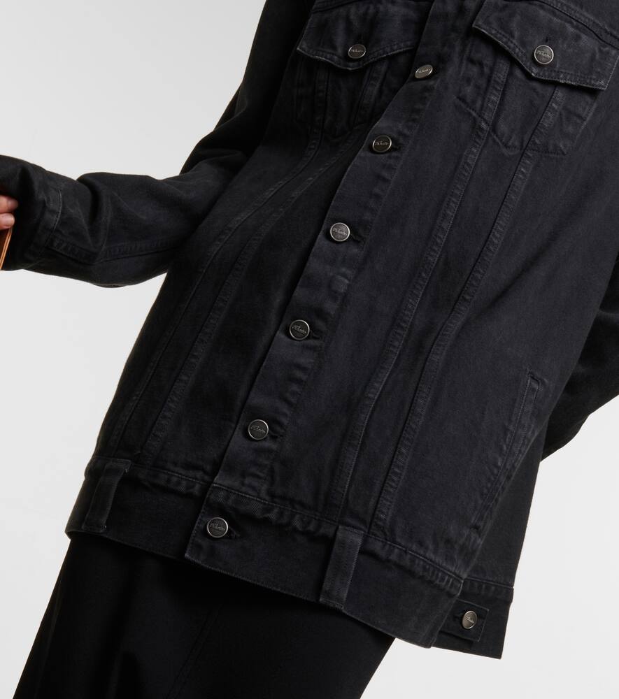 Shop Khaite Cotton Denim Jacket In Black