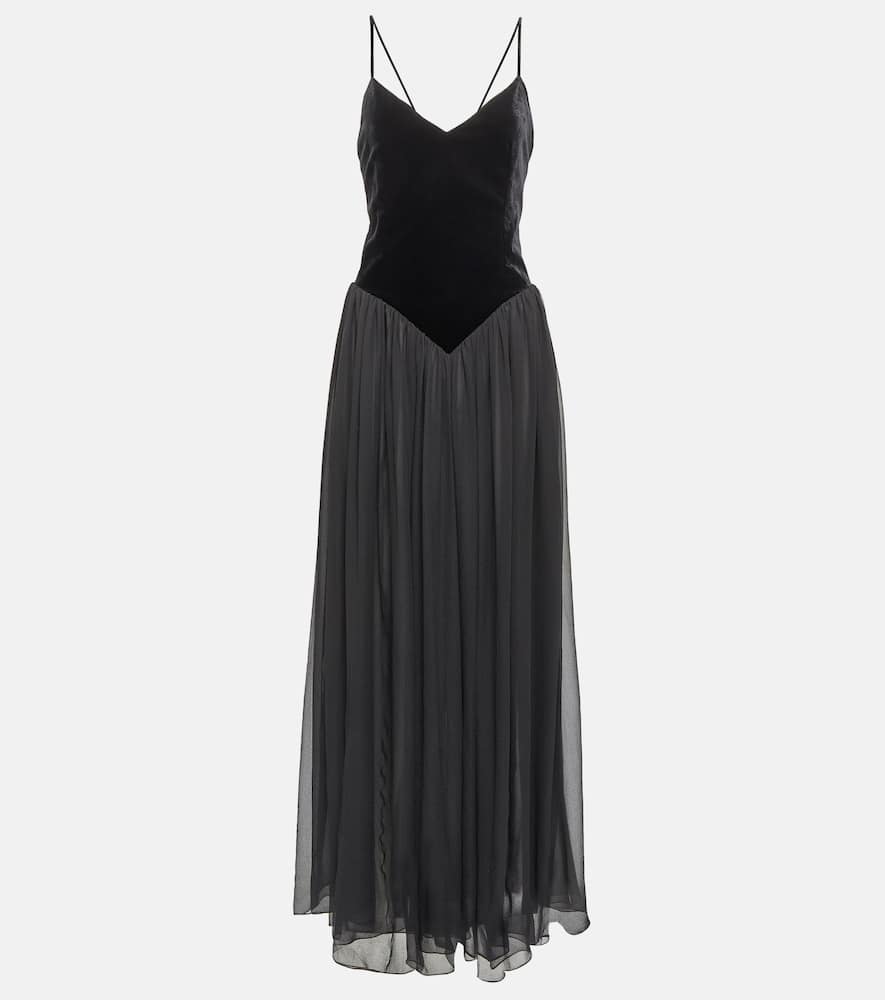Chloé Velvet and silk maxi dress