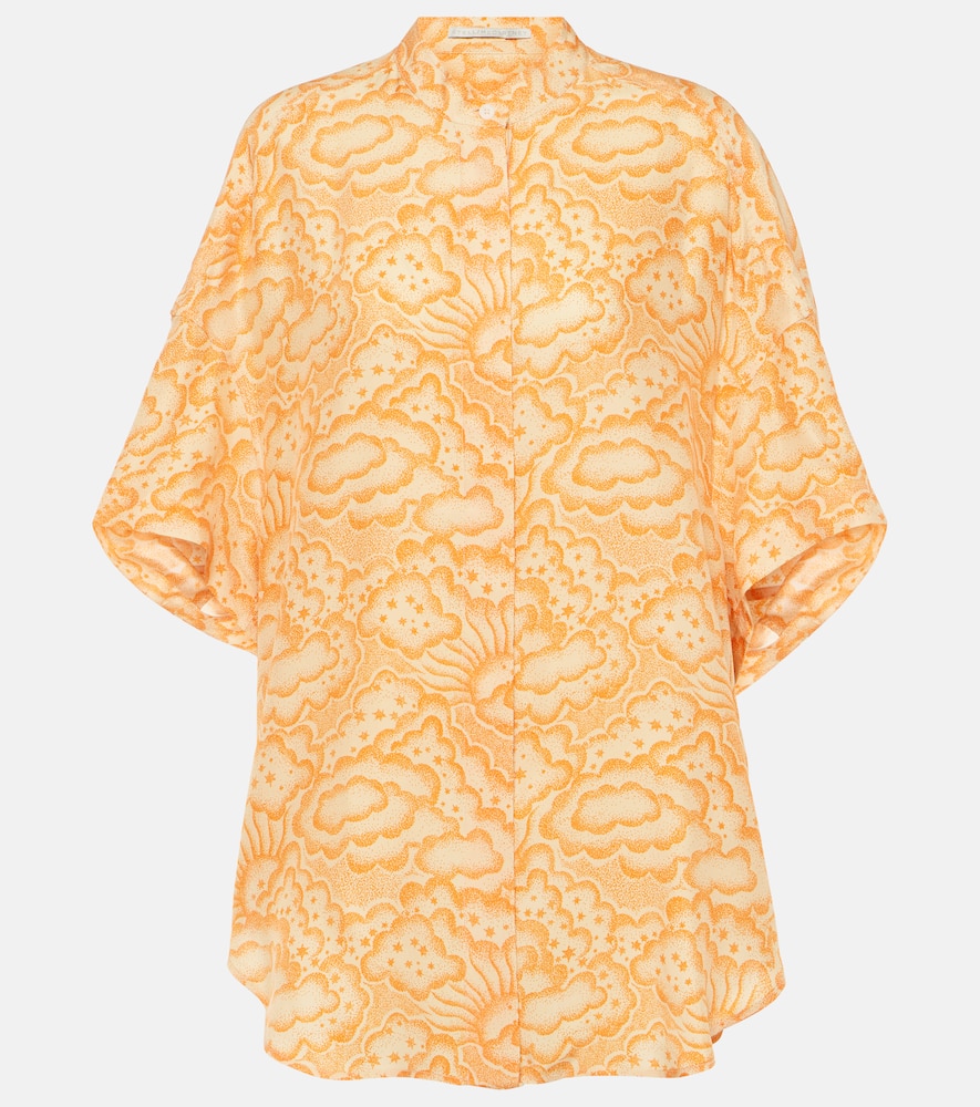 Printed silk blouse