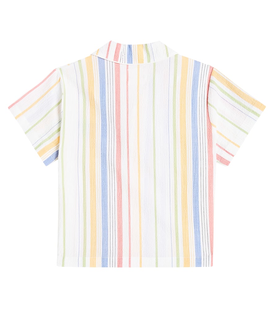 The New Society Torrance Striped Cotton Bowling Shirt In Torrance Stripes