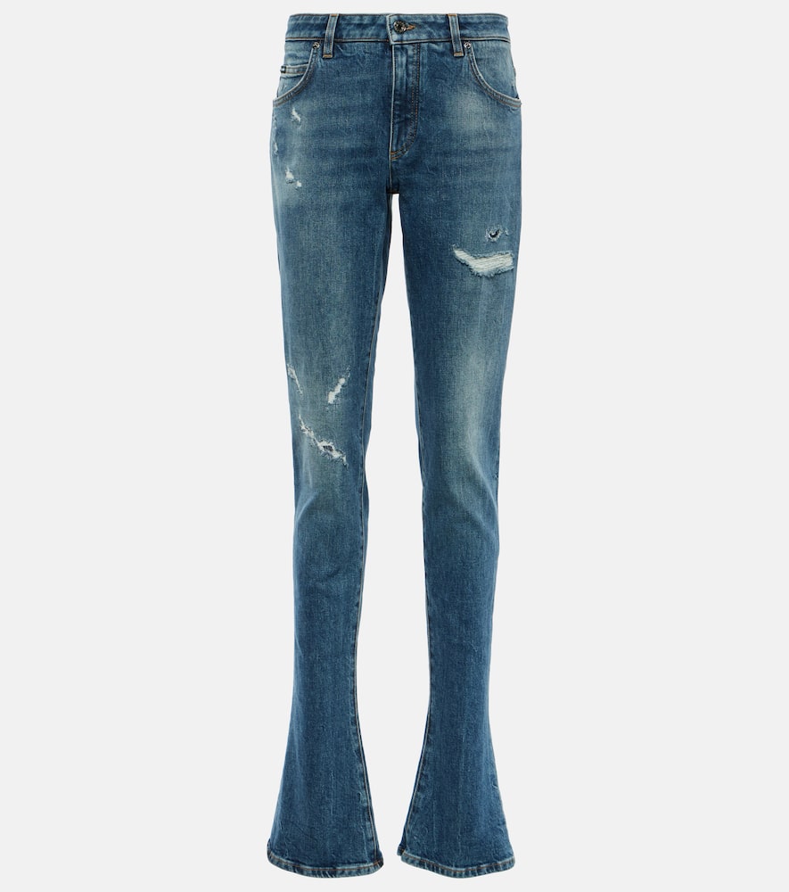High-rise flared jeans
