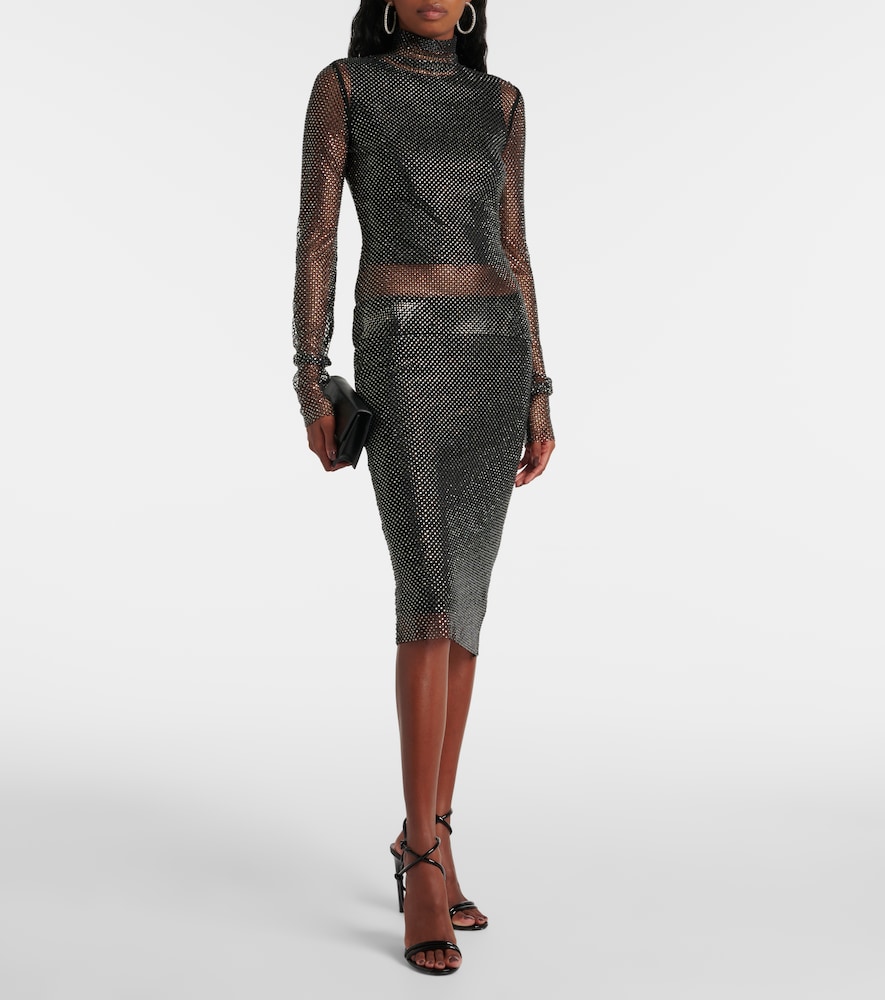  Sportmax Sportmax Valdai Embellished Fishnet Crop Top 