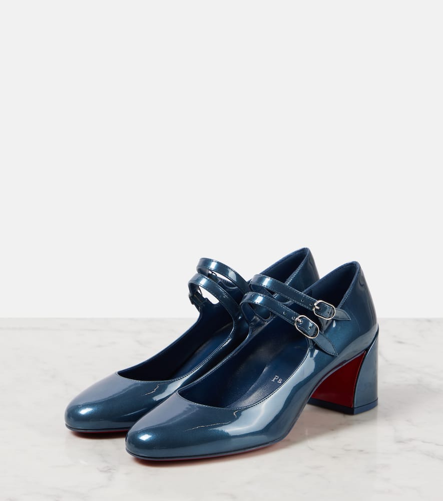 CHRISTIAN LOUBOUTIN MISS JANE PATENT LEATHER MARY JANE PUMPS