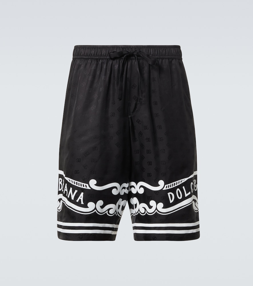 Dolce&Gabbana Men's Black Paisley Silk Twill Bermuda Shorts UK Size 34 - Mytheresa