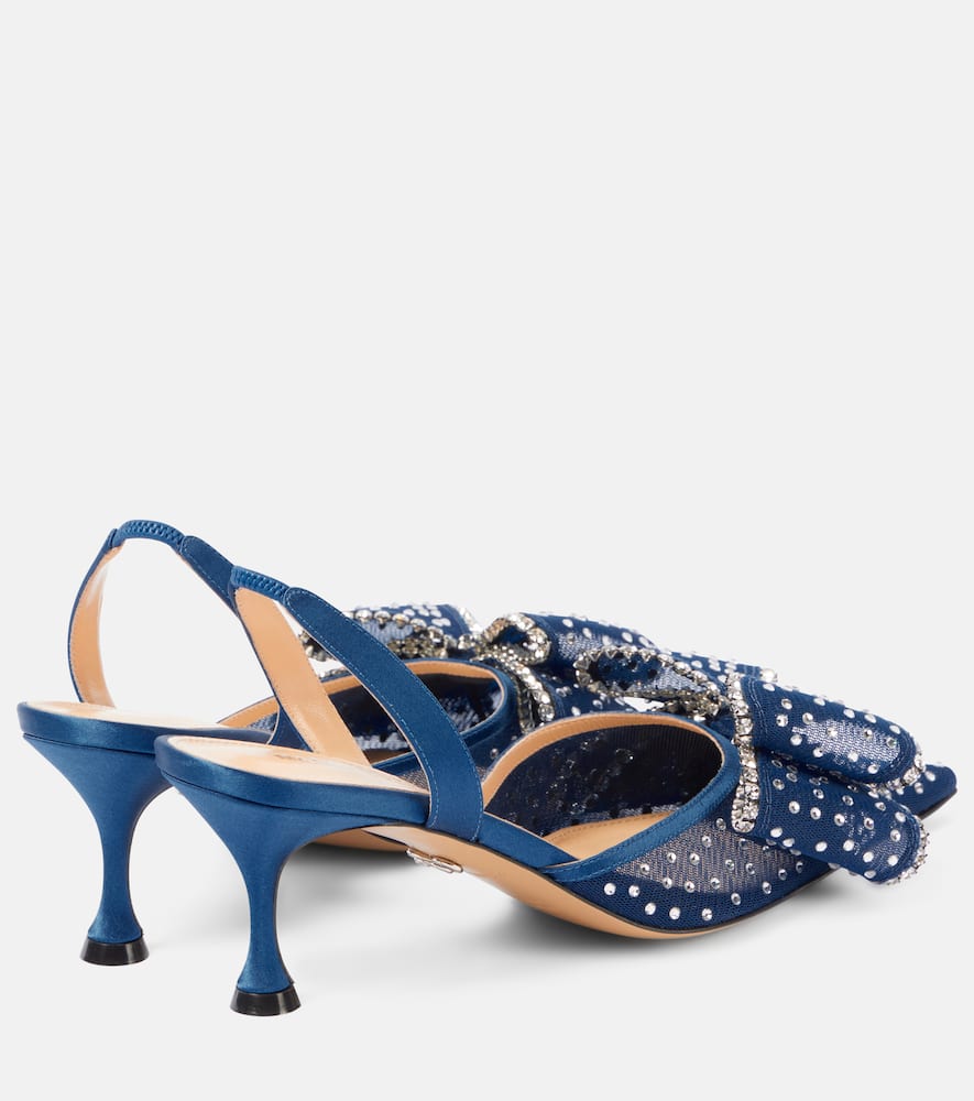 Mach&mach Cadeau 65 Embellished Slingback Pumps In Blue