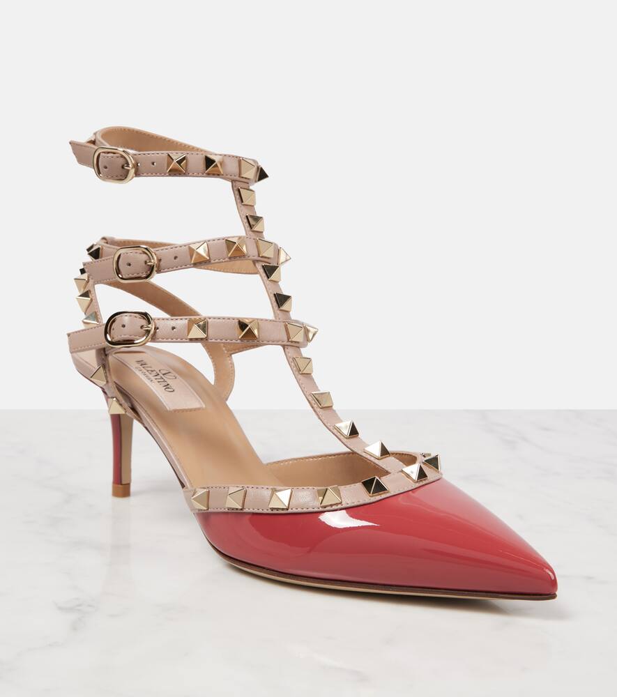 Valentino Rockstud 65 Patent Leather Pumps In Pink