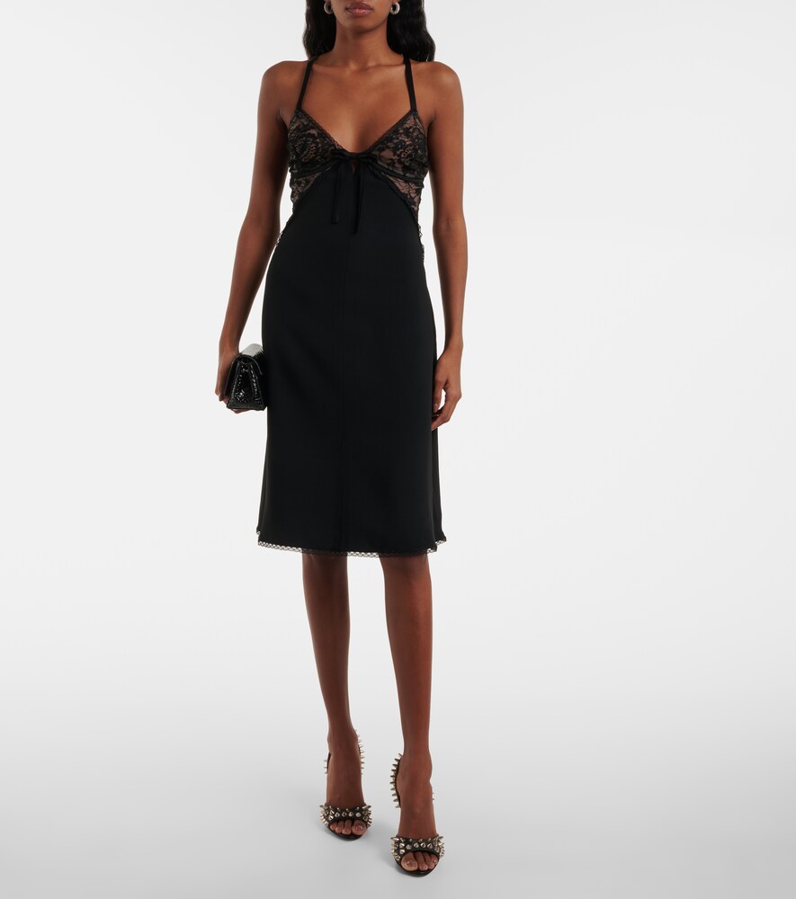  Alessandra Rich Alessandra Rich Slipdress Aus Satin Mit Spitze 