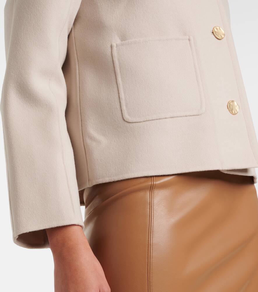 S Max Mara Sogno Double-breasted Virgin Wool Jacket In Brown