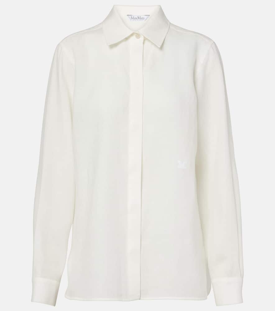 Max Mara Abisso Linen Shirt In White