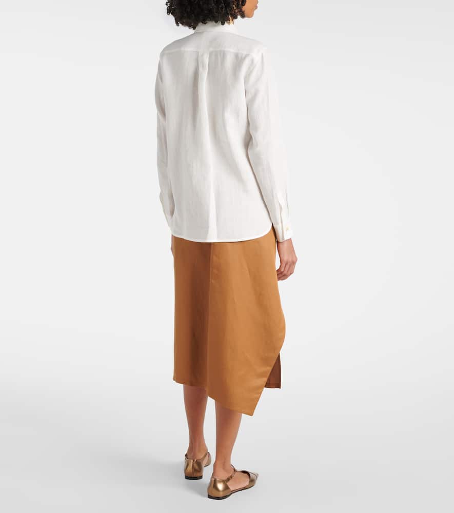 Max Mara Abisso Linen Shirt In White