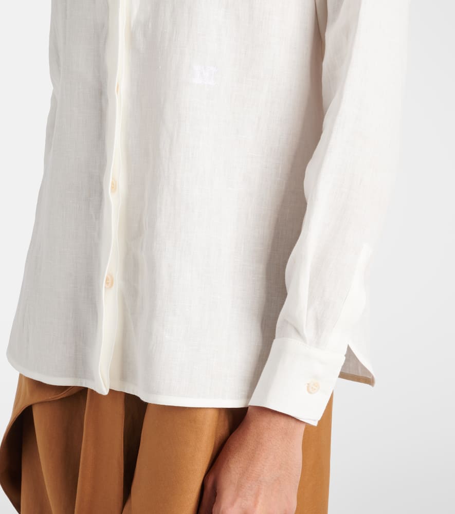 Max Mara Abisso Linen Shirt In White