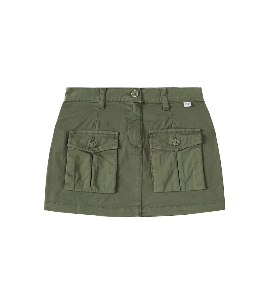 Il Gufo Cotton Gabardine Skirt In Grün