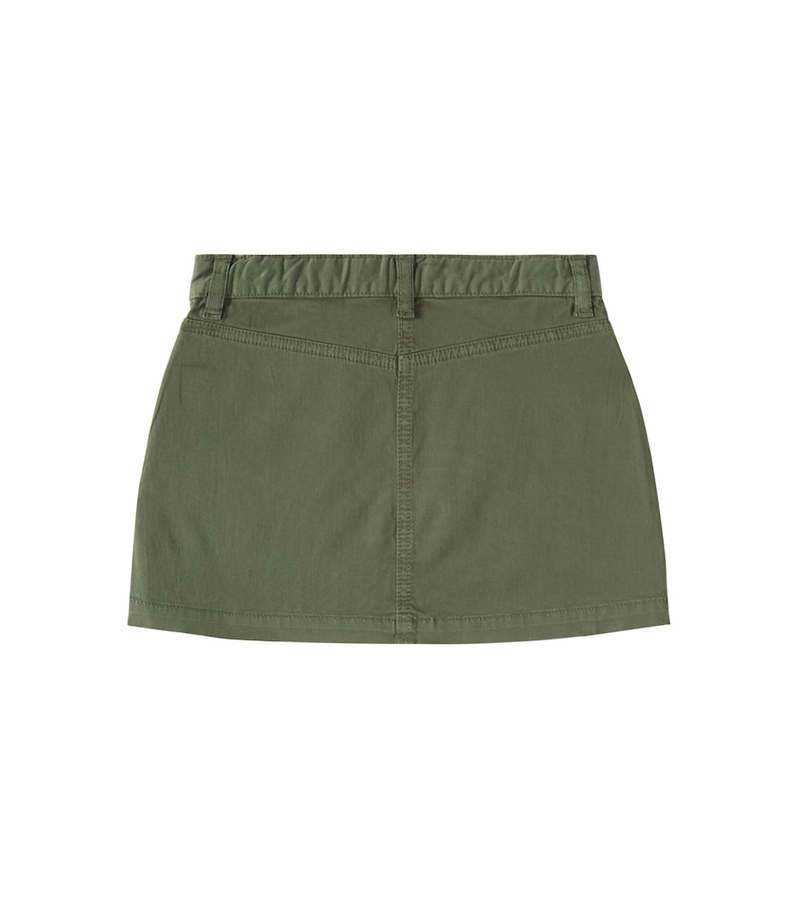 Il Gufo Cotton Gabardine Skirt In Grün