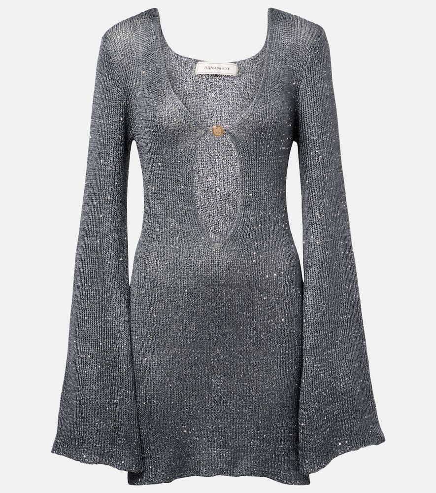 Rey sequined cutout minidress