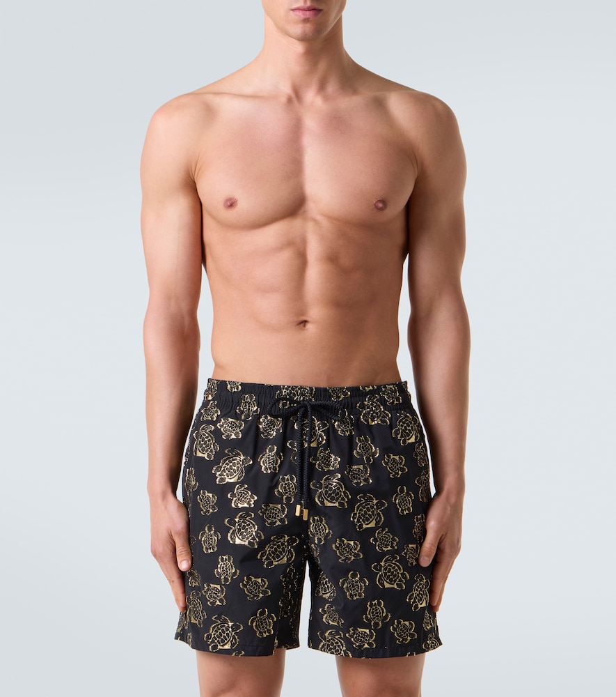  Vilebrequin Vilebrequin Bestickte Badeshorts Aus Jacquard 