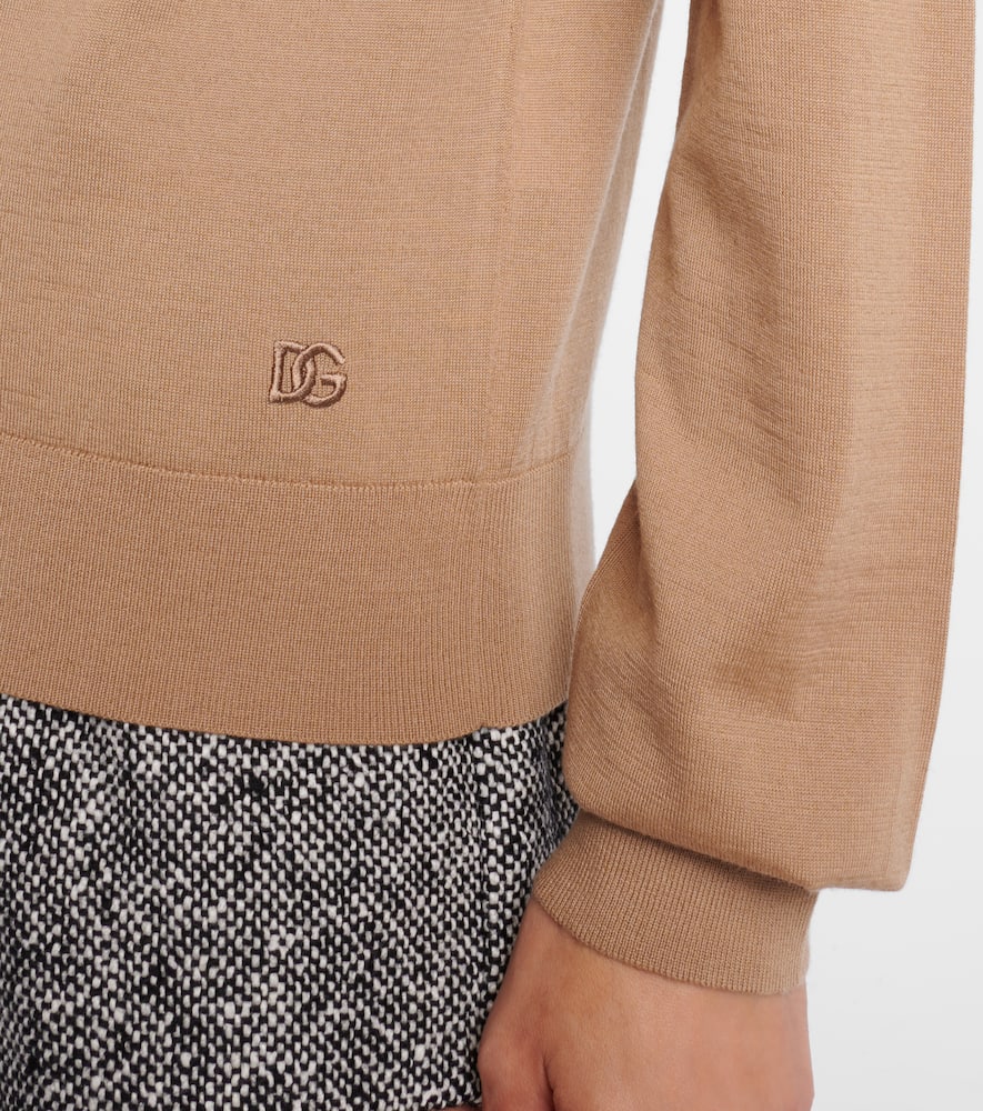 Dolce & Gabbana Cashmere Turtleneck Sweater Sweaters And Cardigans Beige In Sand