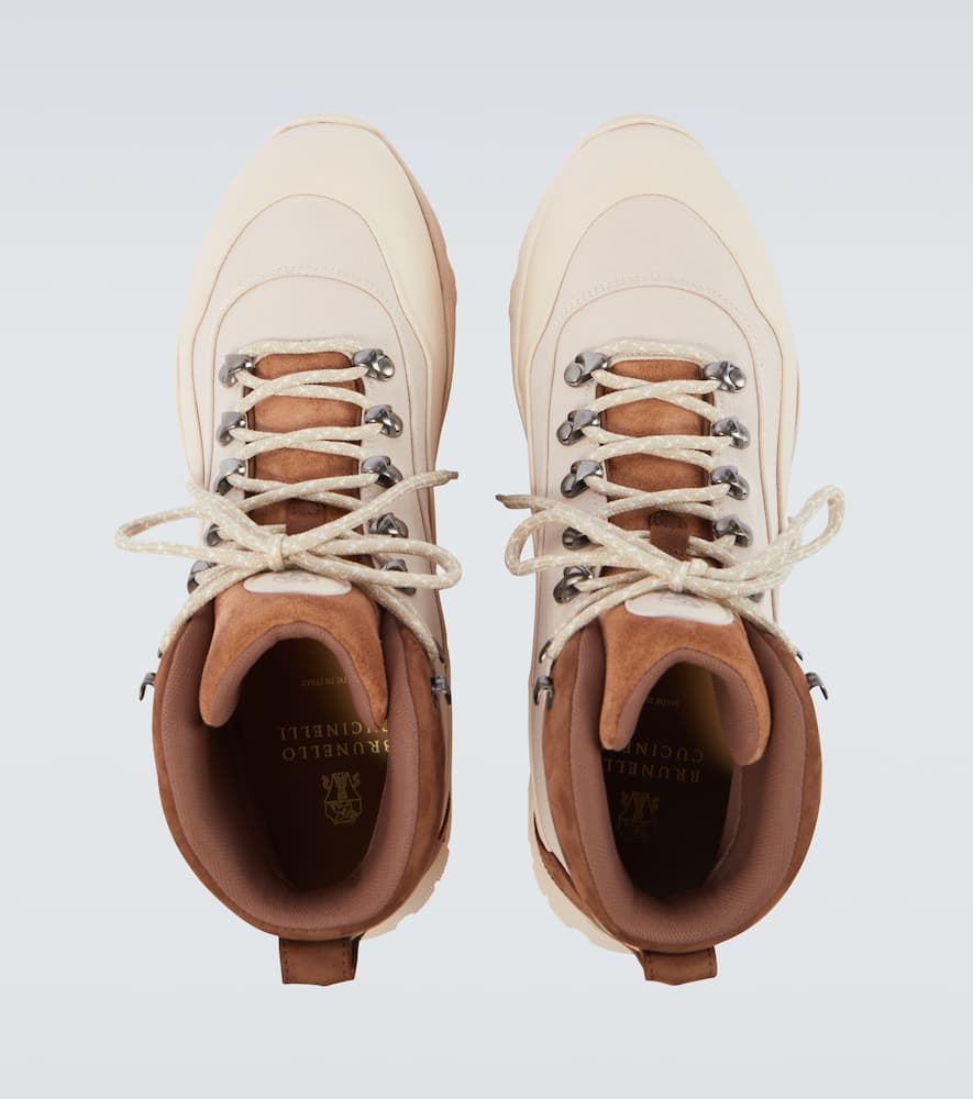 Brunello Cucinelli Lace-up Boots In Neutral