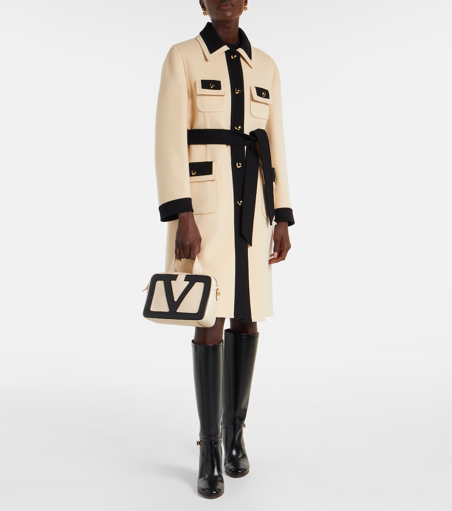 Garavani Belted Wool And Cashmere Coat
