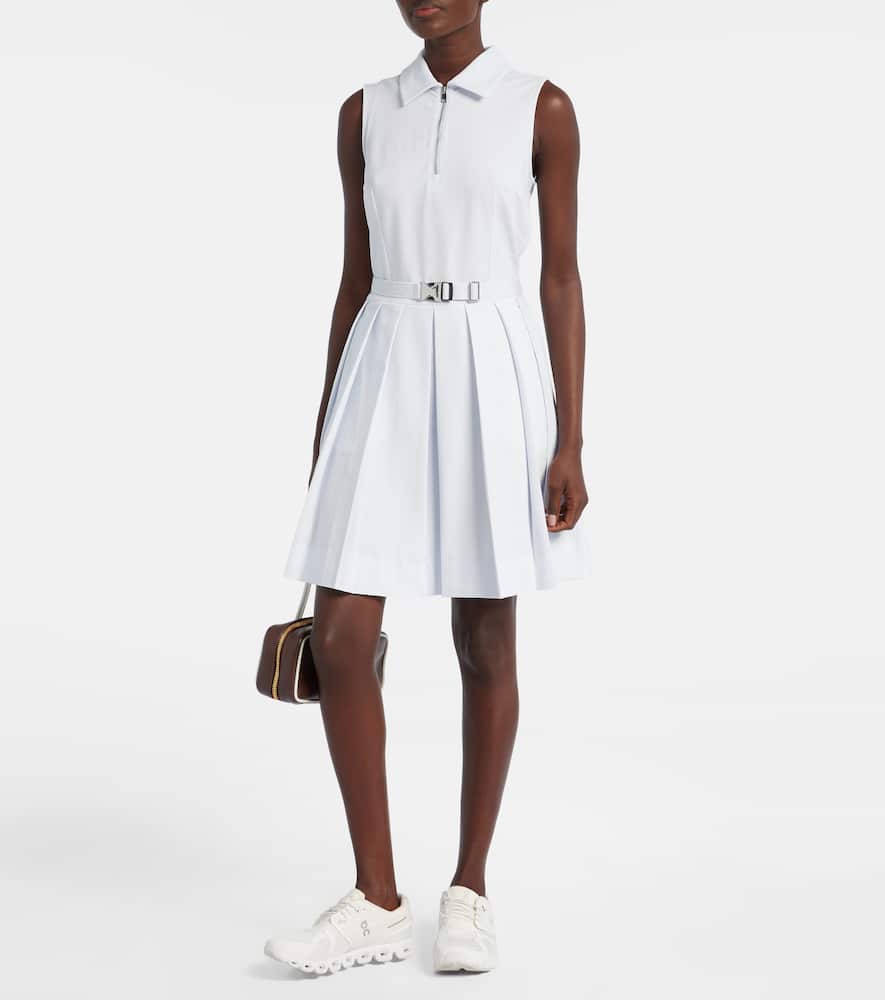 Tory Burch T Monogram Jacquard Tennis Dress In Blue