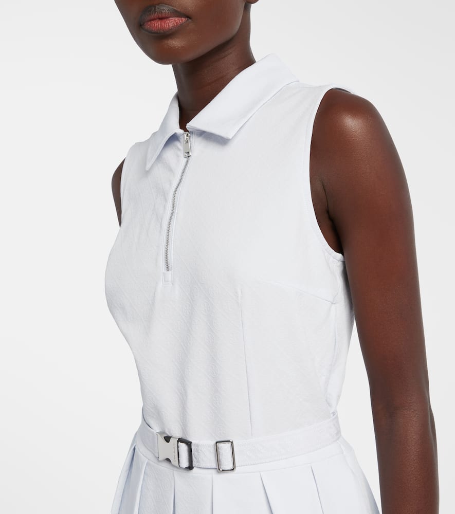 Tory Burch T Monogram Jacquard Tennis Dress In Blue
