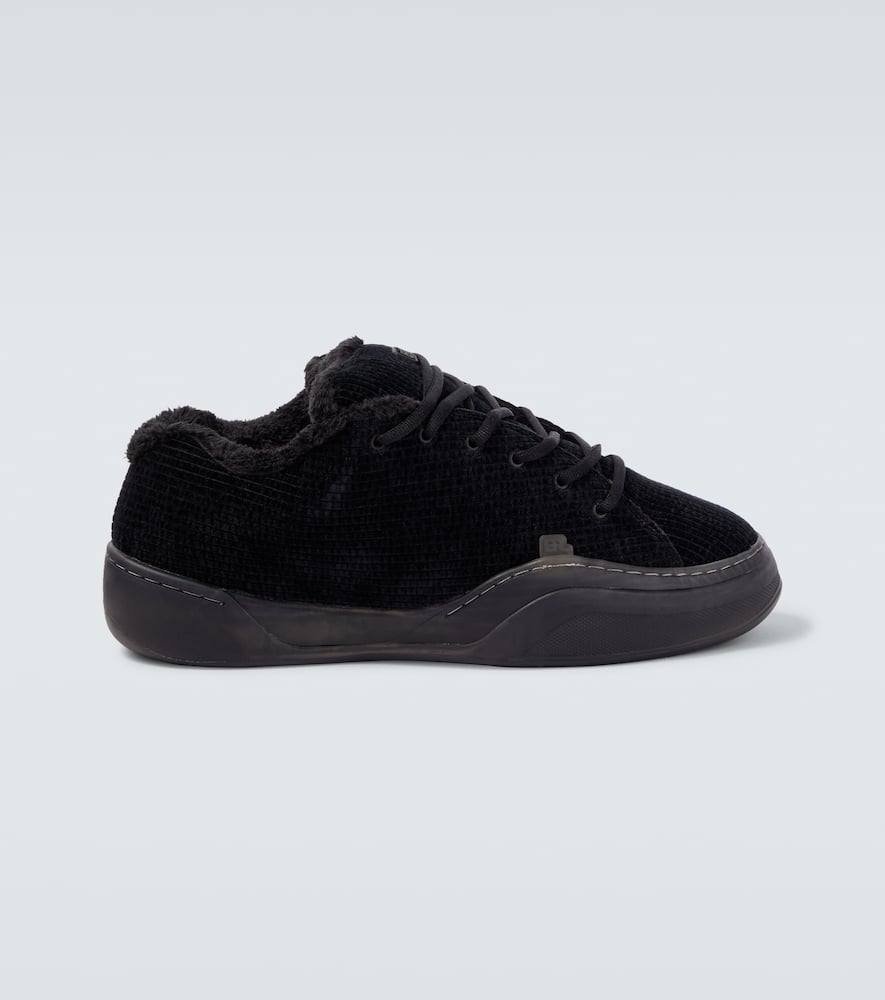 Erl Suede Vamp Sneakers In Black