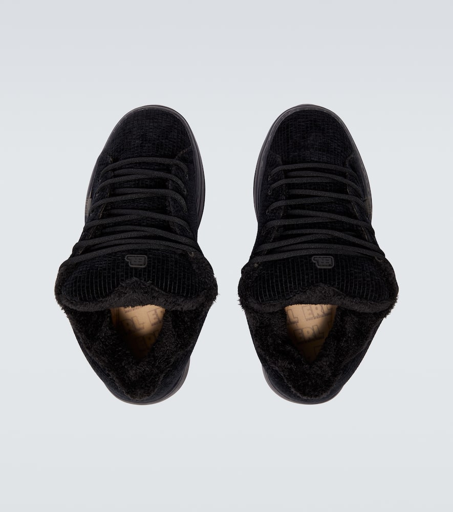 Erl Suede Vamp Sneakers In Black