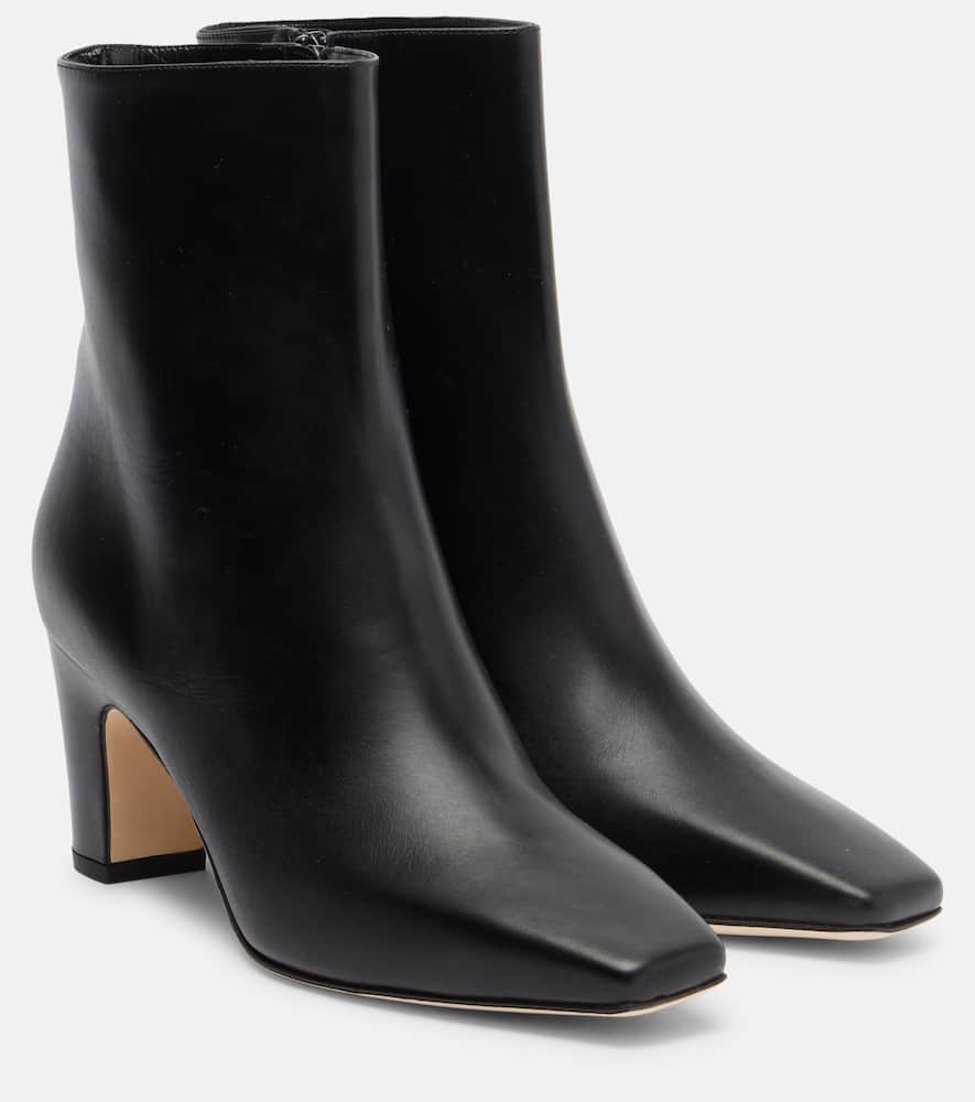 Manolo Blahnik Ofaralo Leather Ankle Boots In Black