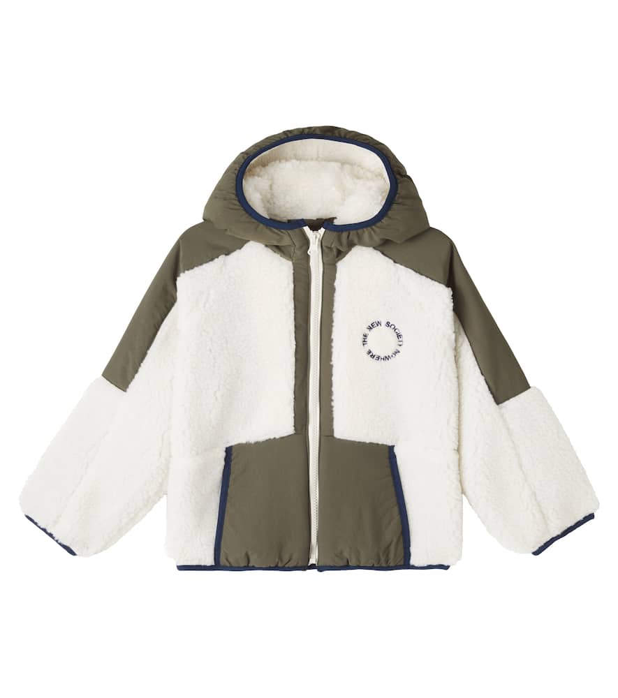 The New Society Ninette Faux Shearling-trimmed Jacket In Multi