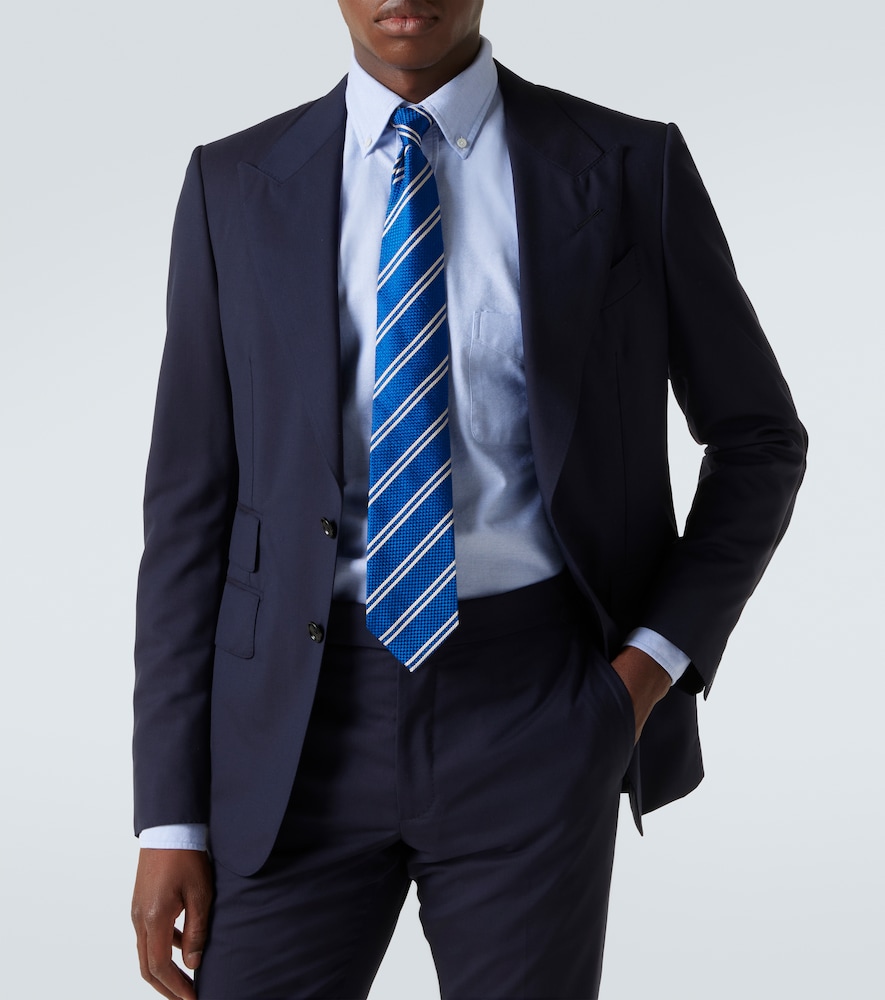 Striped Silk Twill Tie