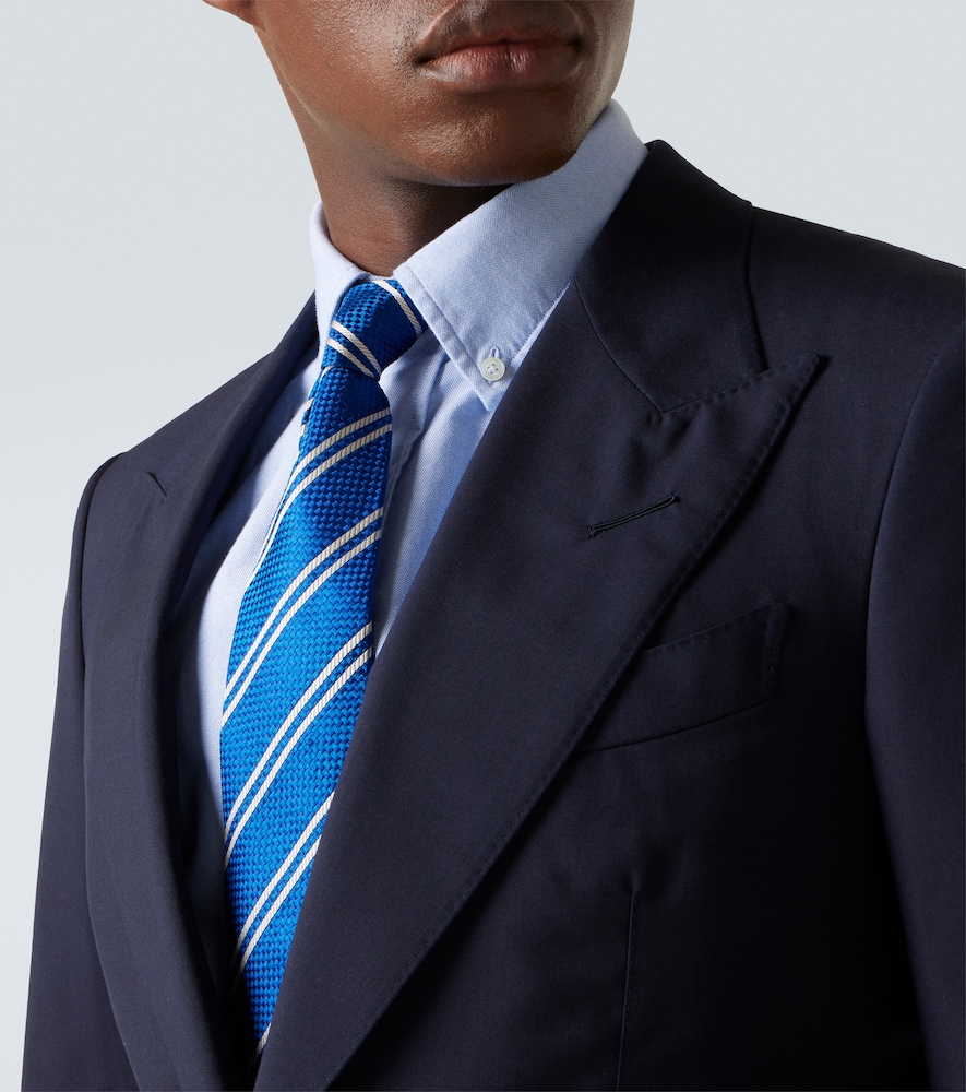 Striped Silk Twill Tie