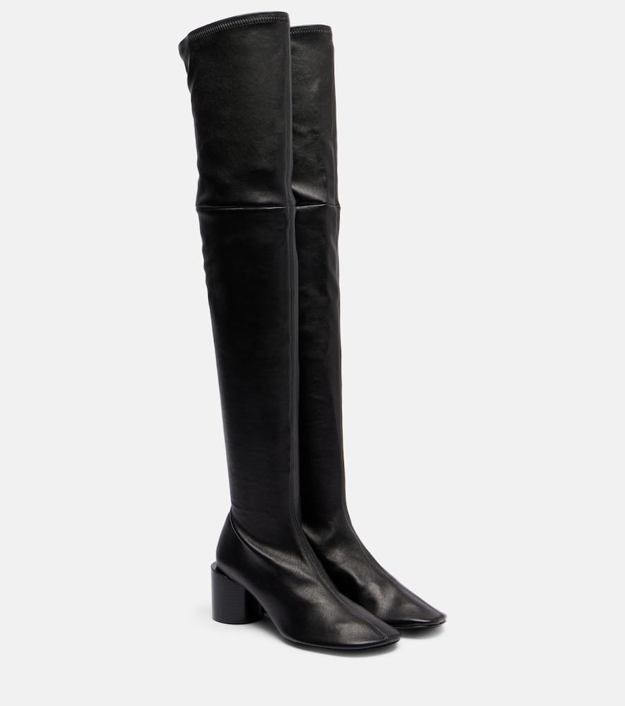 Jil Sander Leather Over-the-knee Boots In Black