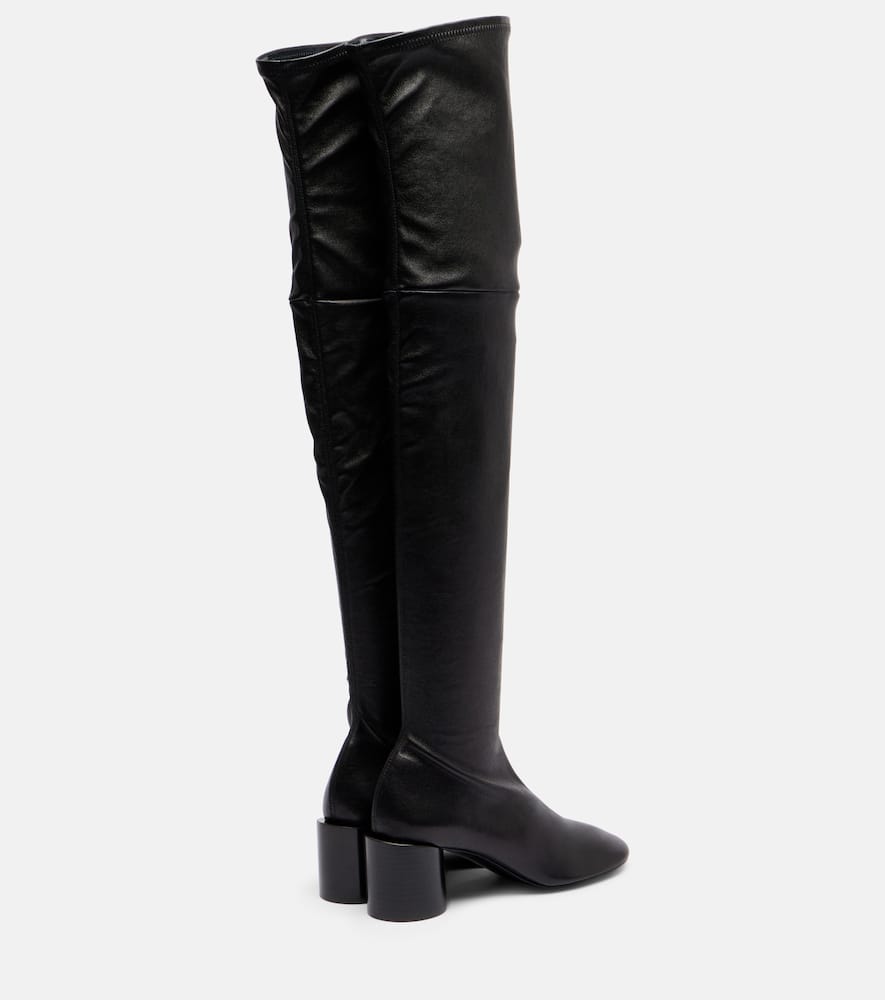 Jil Sander Leather Over-the-knee Boots In Black