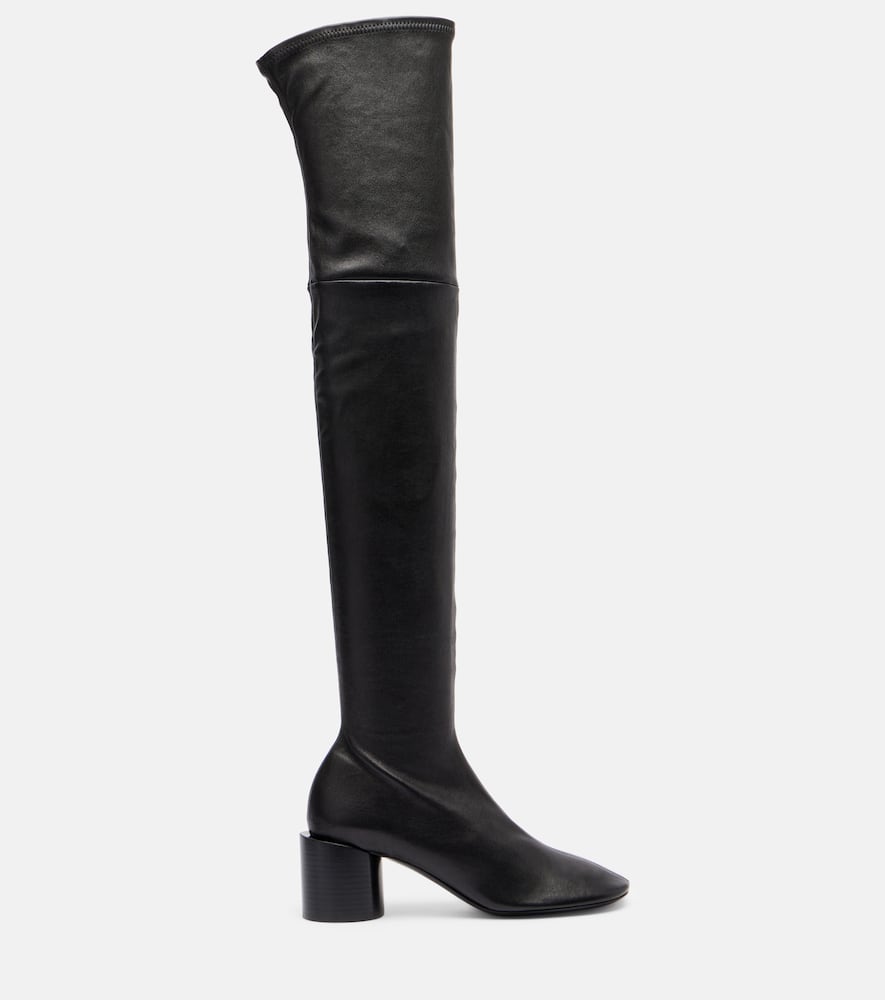 Jil Sander Leather Over-the-knee Boots In Black