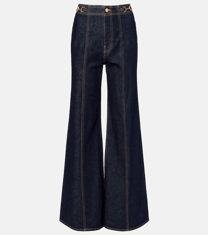 Ulla Johnson Delphine Wide-leg Jeans In Blue