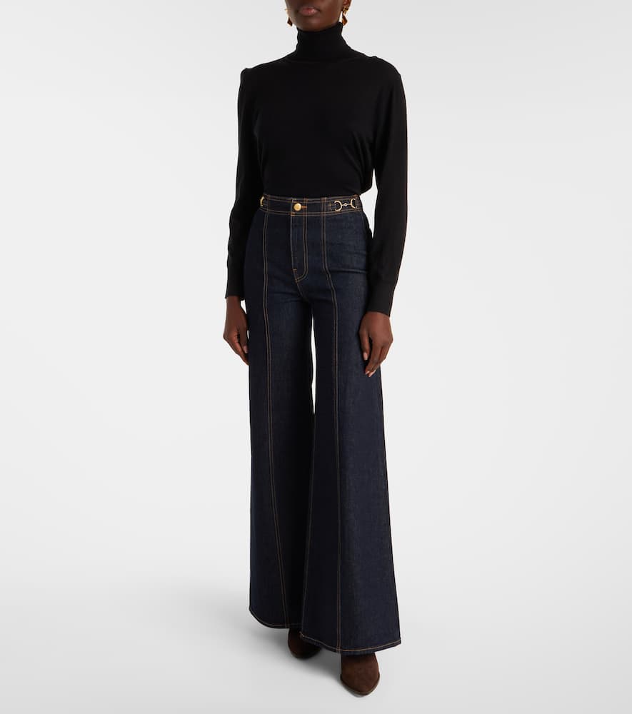 Ulla Johnson Delphine Wide-leg Jeans In Blue