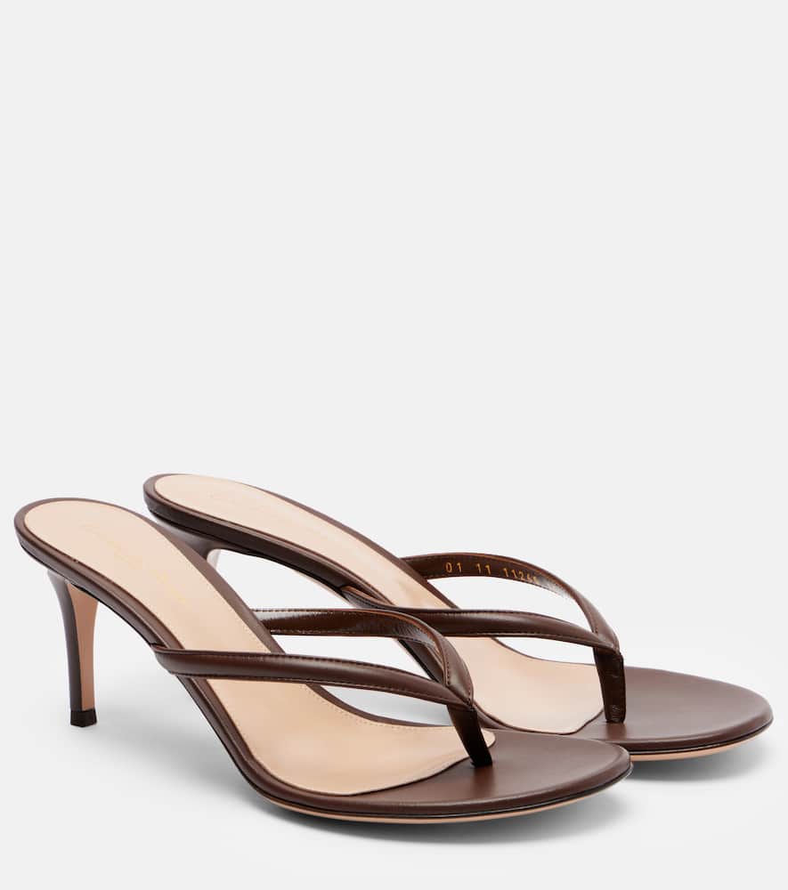 Gianvito Rossi Calypso 70 Leather Sandals In Brown