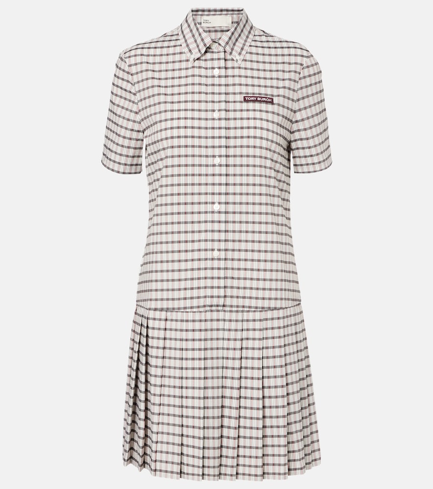Tory Burch Plaid pleated minidress