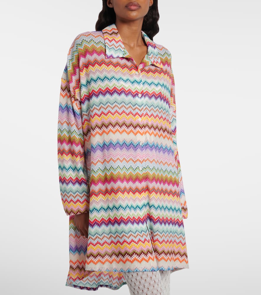 Missoni Zigzag Lamé Shirt In Multi